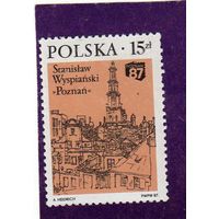 Архитектура. Польша 1987 Ратуша в Познани выставка марок гаш