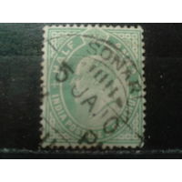 Британская Индия 1906 Король Эдуард 7 1/2 анны