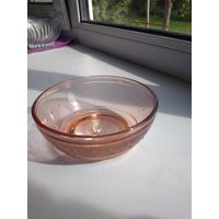 Креманка, тарелка для варенья марганцевое стекло ссср