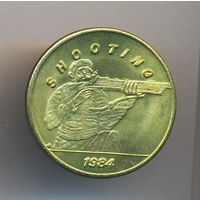 Медаль. Летняя Олимпиада в Лос-Анджелесе. США. 1984. Стрельба. D-30 мм