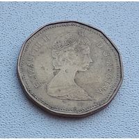 Канада 1 доллар, 1987 Гагара на реверсе 5-11-8
