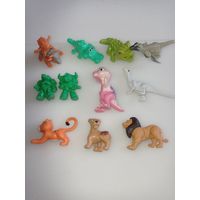 Киндер игрушки и другие, динозавры, крокодилы, лев, тигр,