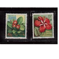 Новая Каледония-1958, Французские колонии,(Мих.361-362) **, Флора, Цветы(полная серия)