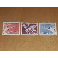 Польша 1957 Спорт. Молодежный чемпионат по фехтованию. Полная серия 3 чистые марки