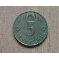 Латвия - 5 сантимов - 1992