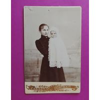 Фото кабинет-портрет "Мать  и дитя", Польша?, Зап. Бел.?, до 1917 г.