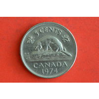 Канада 5 центов 1974