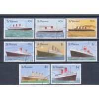 [1885] Сент-Винсент 1989. Корабли. Гашеная серия.