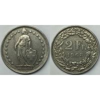 2 франка Швейцария 1968г