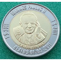 Федеративные Штаты Микронезии.  1 доллар 2011 года   "Беатификация Папы"