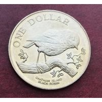 Новая Зеландия 1 доллар, 1984 Чёрный Робин (Остров Чатем)