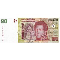 Аргентина 20 песо образца 2003 года UNC p355c