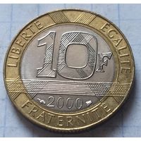 Франция 10 франков, 2000         ( 2-3-5 )