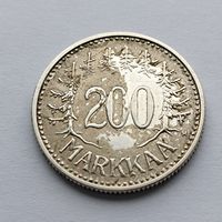 200 марок Финляндия 1956 года. Серебро 500. Монета не чищена. 34