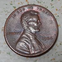 США 1 цент, 1984 Lincoln Cent Без отметки монетного двора (11-4-1)