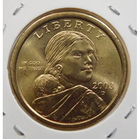 США 1 доллар 2003 Парящий орёл Сакагавея Индианка двор D