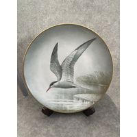 Декоративная тарелка FRANKLIN PORCELAIN. Common Tern Лимож Франции 1984 год 23.5 см