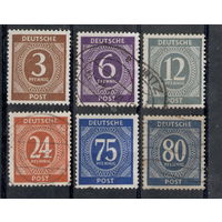 Германия 1946 Тризония. Американо-Британская оккупация. Немецкая печать. 6 марок