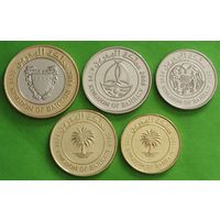 Бахрейн. набор 5 монет = 5, 10, 25, 50, 100 филсов 2008-2014 год