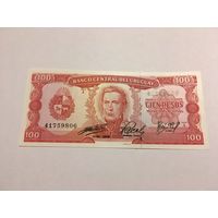 100 песо 1967 с рубля
