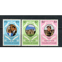 Гренада и Гренадины - 1981 - Свадьба принца Чарльза и Дианы Спенсер - [Mi. 447A, 449A, 450A] - полная серия - 3 марки. MNH.  (LOT EG49)-T10P15