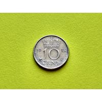 Нидерланды. 10 центов 1974.