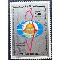 Марокко. 1982 год. СОлидарность с Палестиной. Mi:MA 1009. Почтовое гашение.