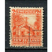 Новая Зеландия - 1936/1942 - Дом Маори 2р - [Mi.215A] - 1 марка. Гашеная.  (LOT FB12)-T10P32