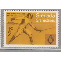 Спорт Панамериканские игры 1975 года, Мехико Гренада Гренадины 1975 год лот 1040 ЧИСТАЯ