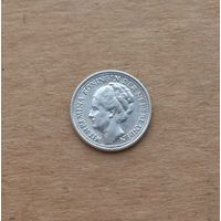 Нидерланды, 10 центов 1939 г., серебро 0.640, Вильгельмина (1890-1948)