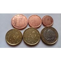 Набор евро монет Испания 2004 г. (1, 2, 5, 10, 20 евроцентов, 1 евро)