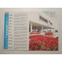 Карманный календарик .1987 год