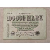 1923  год Германия 100 000 марок