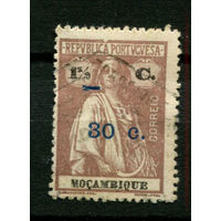 Португальские колонии - Мозамбик - 1921 - Надпечатка нового номинала 30C на 1 1/2C - [Mi.231] - 1 марка. Гашеная.  (Лот 122BE)