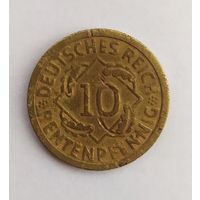 10 Рентенпфеннигов 1924 (Третий Рейх, Германия)