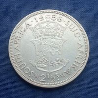 ЮАР 2 1/2 шиллинга 1956 серебро .500