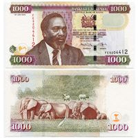 Кения. 1000 шиллингов (образца 2010 года, P51e, UNC)