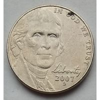 США 5 центов 2007 г. D