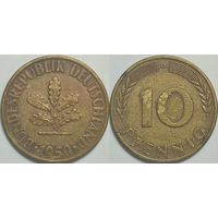 Германия 10 пфенингов 1950г. D 01.016