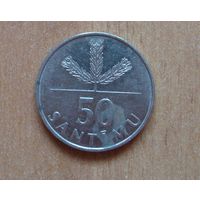 Латвия - 50 сантимов - 1992