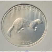 Конго - ДРК 25 сантимов, 2002 Животные - Ласка    ( холдер )