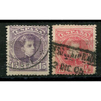 Испания (Королевство) - 1902 - Король Испании Альфонсо XIII - [Mi. 218-219] - полная серия - 2 марки. Гашеная.  (Лот 64R)