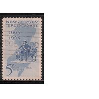 США-1964, (Мих.861) , гаш. , Нью-Джерси(одиночка)