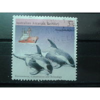Антарктические территории 1988 Дельфины, корабль