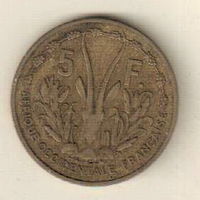 Французская Западная Африка 5 франк 1956