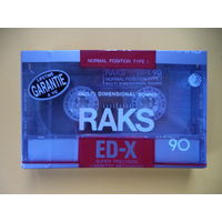 Аудиокассета RAKS ED-X 90. Из блока, в коллекцию.