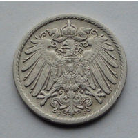 Германия - Германская империя 5 пфеннигов. 1908. F