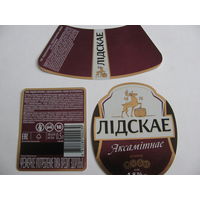 Этикетка от пива "Бархатное" лидское пиво (типография)