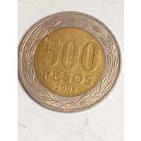 Чили 500 песо 2008 года .