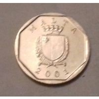 5 центов, Мальта 2001 г., AU